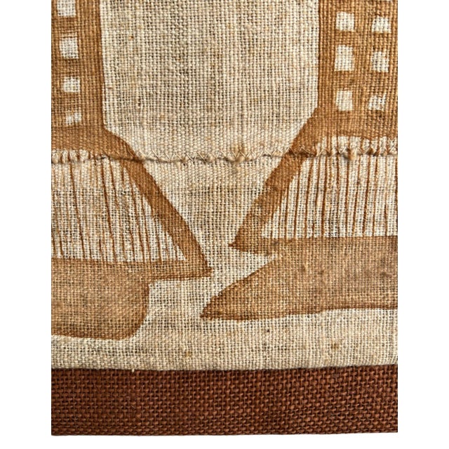 Tan Vintage African Figural Korhogo Textile Wall Hanging For Sale - Image 8 of 9