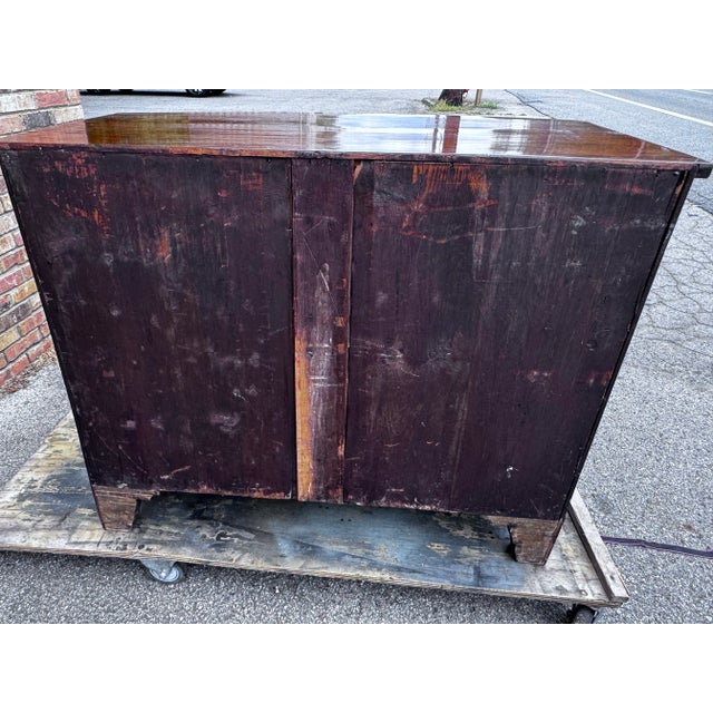 19th Century English Bow Front Chest of Drawers For Sale - Image 9 of 9