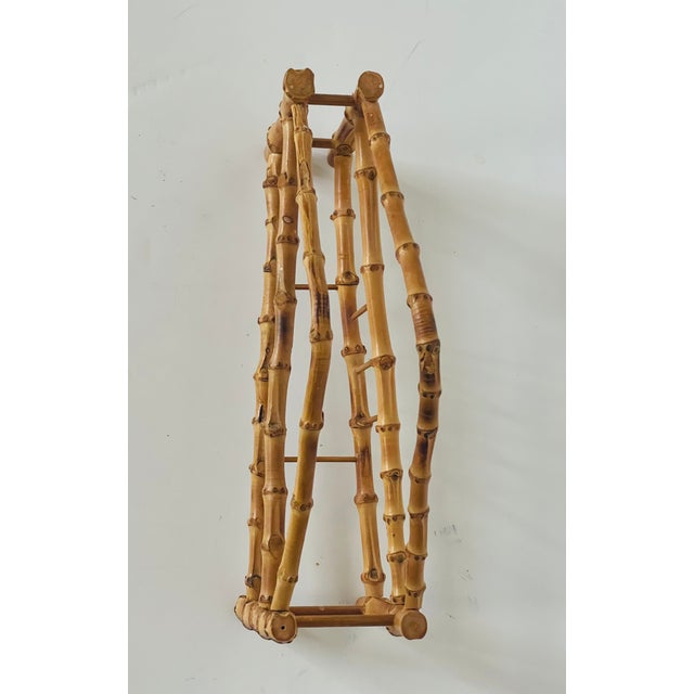 Mid Century Modern Bamboo Safari Tabletop Serviette Holder For Sale - Image 4 of 5