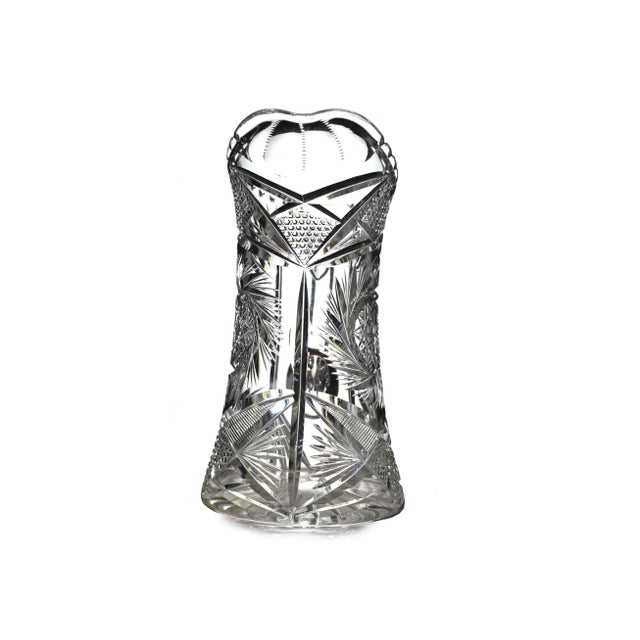 Early 20th Century American Brilliant Cut Glass Water Drink Pitcher For Sale - Image 4 of 10