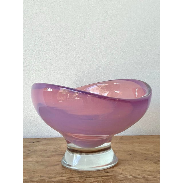 Vintage Boho Italian Art Glass Bowl After Murano For Sale - Image 12 of 12