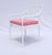 A scarcely seen 1960's faux bamboo cast aluminum dining table with four chairs, fully restored in new bright white powder...