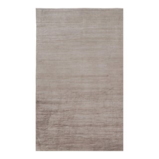 Rug & Kilim’s Oversized Modern Textural Rug in Brown, White and Beige Striae - 11x18 For Sale