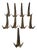 Brass Model 4056 Wall Hooks from Carl Auböck, 1950s, Set of 9 For Sale