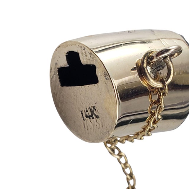 Late 20th Century 14k Yellow Gold Nephrite Jade Hinged Circle Bangle Bracelet For Sale In New York - Image 6 of 8