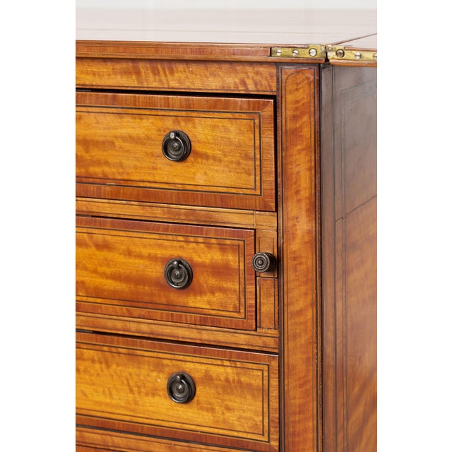 Early 19th Century Mahogany Inlaid Writing Cabinet For Sale - Image 12 of 15