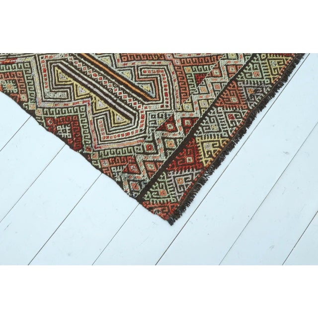Mid 20th Century Antique Turkish Afion Kilim Runner For Sale - Image 5 of 13