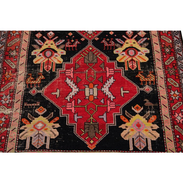 Mid-20th Century Vintage Runner Rug 3' 10'' X 10'. For Sale - Image 12 of 13