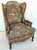 Upholstered Floral Chippendale Wingback Down Cushion Armchair For Sale - Image 9 of 9