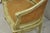 Vintage French Louis XV Style Green Painted Gold Gilt Cane Bergere Arm Chair For Sale - Image 13 of 17