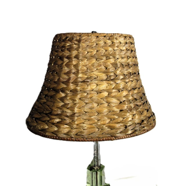 This is a handwoven water hyacinth empire lampshade. This style features a distinct textured weave pattern and a classic...
