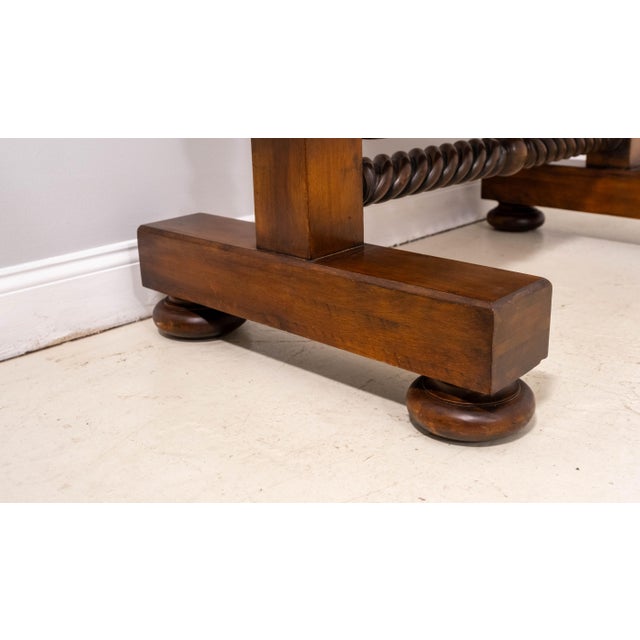 Theodore Alexander Burl Wood Barley Twist Tall Chevel Dressing Mirror For Sale - Image 10 of 17