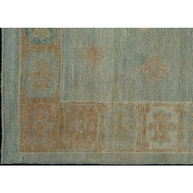 Turkish Oushak Rug 3'11" x 10' #18056 For Sale - Image 4 of 8