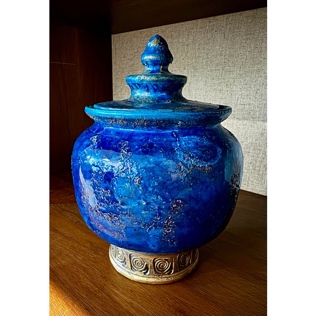 Chinoiserie 1960s Bitossi Lidded Cinese Urn by Aldo Londi for Rosenthal Netter For Sale - Image 3 of 12