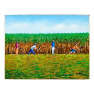 Zagal, Sugarcane Cutting II, Canvas For Sale