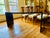 Contemporary Brazilian Modern Dark Wood Curved Console Table / Desk + Matching 4-Drawer Chest - Bold Contemporary Set For Sale - Image 3 of 6