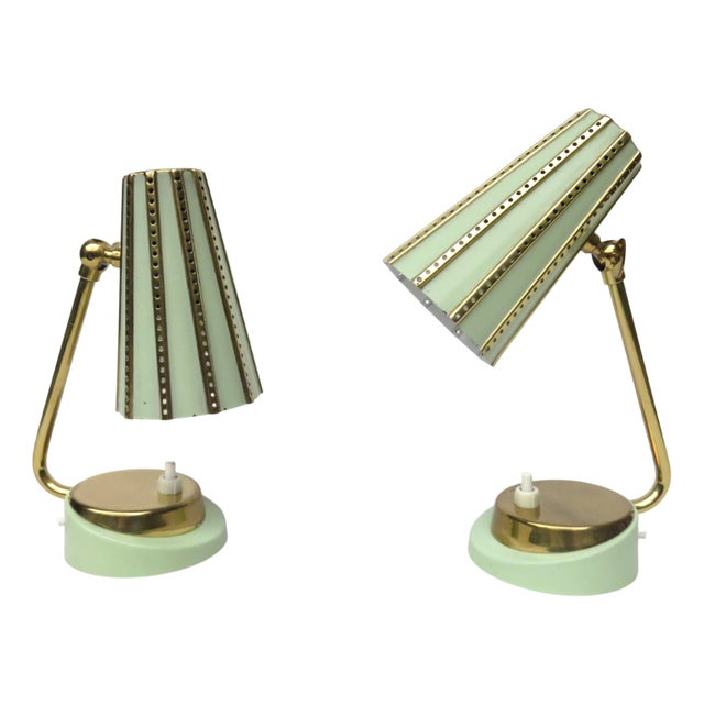Vintage Bedside Lamps, 1950s, Set of 2 For Sale