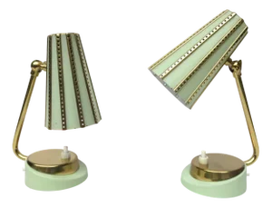Vintage Bedside Lamps, 1950s, Set of 2