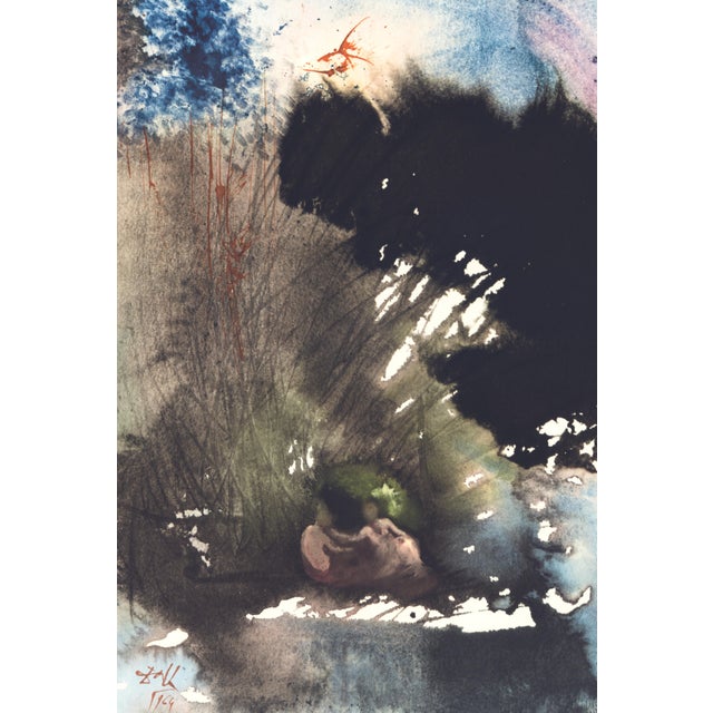 Color lithograph "Vir Et Mulier In Paradiso Voluptatis" (Man And Woman In The Paradise Of Pleasure, Genesis 2) from...