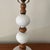 Vintage Wood and Milkglass Hobnail Table Lamp For Sale - Image 4 of 7