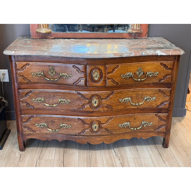 French 18th Century Continental Commode With a Marble Top For Sale - Image 3 of 13