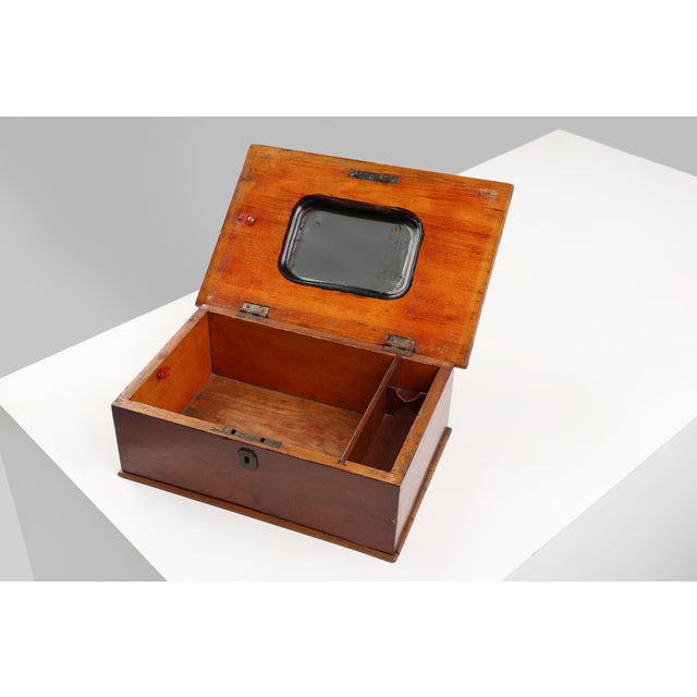 Mid-Century Modern Art Deco French Sewing Box with Yellow Top, 1900s For Sale - Image 3 of 11