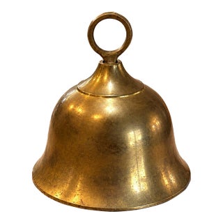 Vintage Bells of Sarna India Solid Brass Bell Original Clapper 3” For Sale