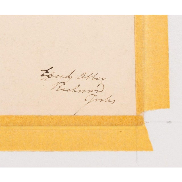 English School "Easby Abbey" Watercolor on Paper For Sale In New York - Image 6 of 6