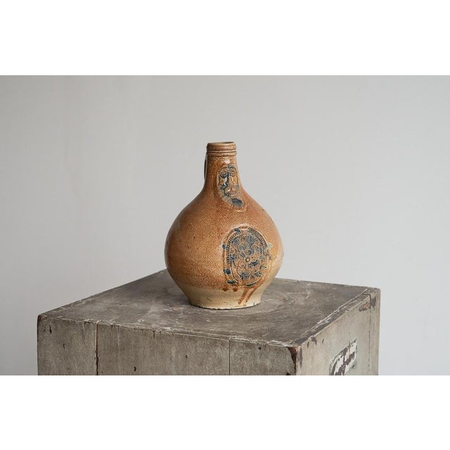 Beautiful 17th Century Bartmann Jug / Bellarmine Jug Salt Glazed Stoneware, Germany. This is a very fine and early example...