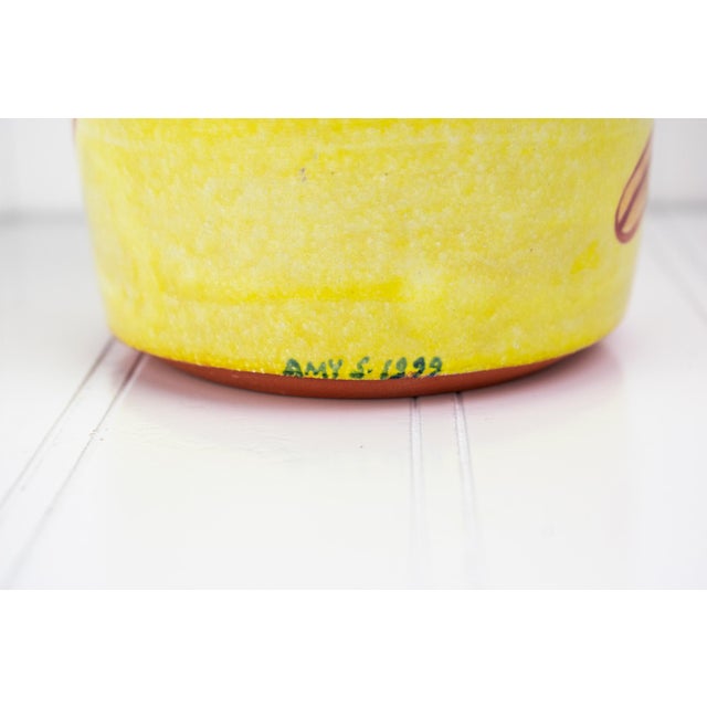 1990s Listed Artist Amy Sabrina 1999 Postmodern Pottery Vase — Happy \ Sad Vessel For Sale - Image 5 of 11