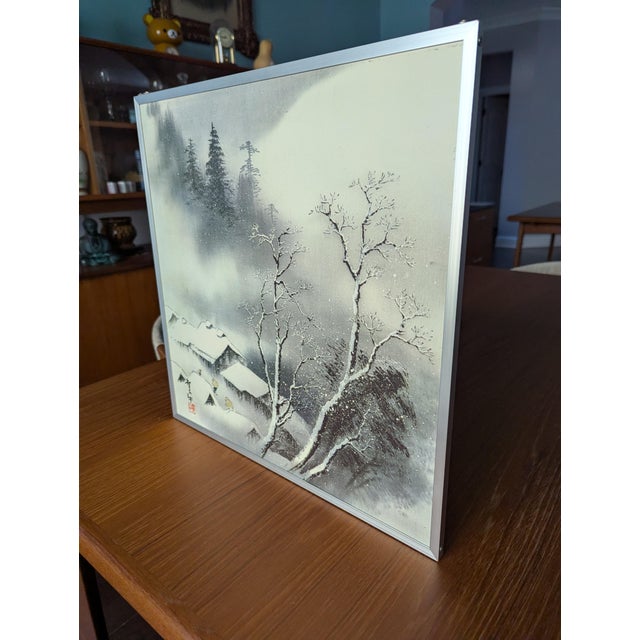 1980s Vintage Japanese Four Seasons Sansui Landscape Prints - Set of 4 For Sale - Image 16 of 17