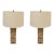 Revelation Icon Lamps Carved Travertine - Pair. For Sale