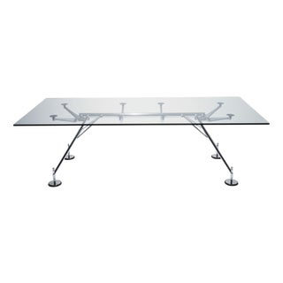 Crystal Nomos Table by Norman Foster for Tecno, Italy, 1989 For Sale