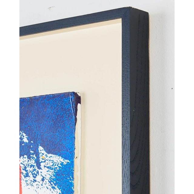 Blue 1990s Marguerite Saegesser Abstract Painting For Sale - Image 8 of 13