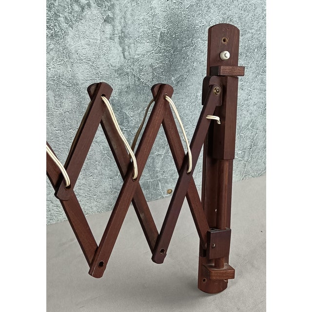 Scandinavian Scissor Lamp in Teak, 1960s For Sale - Image 11 of 16