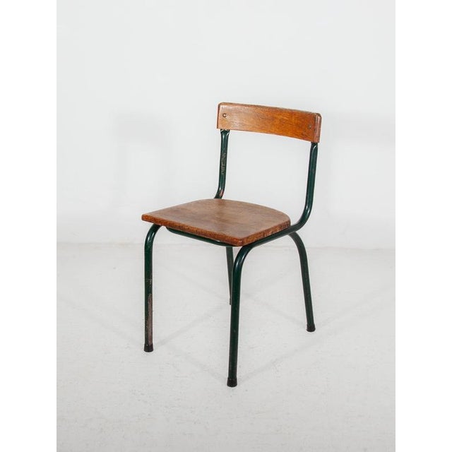 Black Mid-Century Modern Industrial School Chair by Willy Van Der Meeren for Tubax, 1950s For Sale - Image 8 of 12