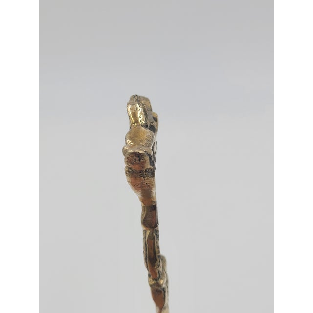 Brass Mid 20th Century Solid Brass Dragon Letter Opener For Sale - Image 8 of 11