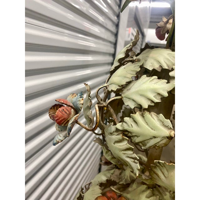 Metal 1960s Tole Painted Metal Table Lamp For Sale - Image 7 of 12