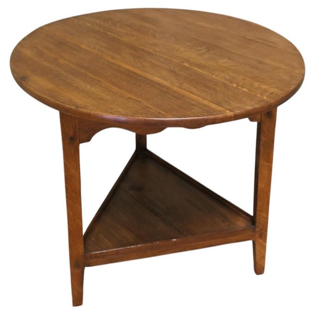 Wood Georgian English Oak Cricket Table, 1800 For Sale - Image 7 of 7