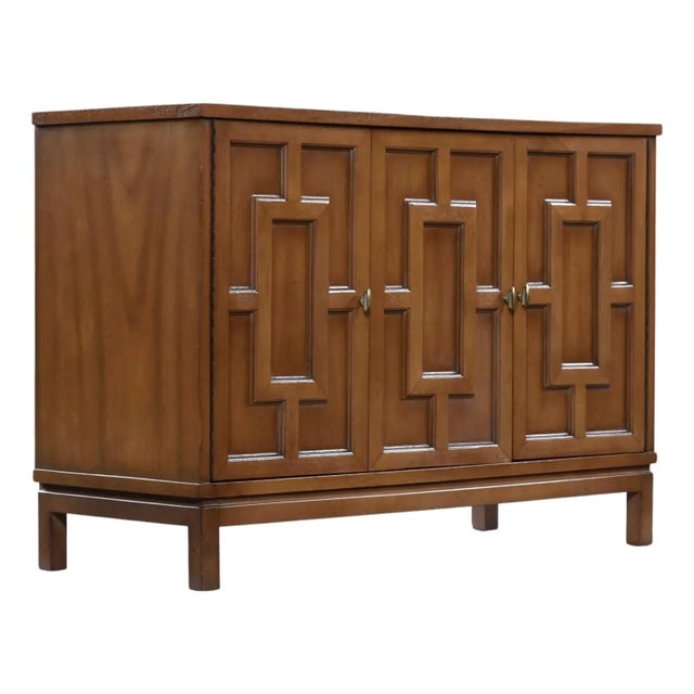 East meets West with this captivating Renzo Rutili style cabinet. The efficient size makes it perfect for any room. Ideal...