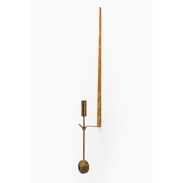 Candlesticks in brass by pierre forssell for skultuna, 1950s additional information: material: brass style: mid century,...