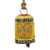Vintage Swiss Cow Bell Metal Decorative Emboss Hand Painted For Sale