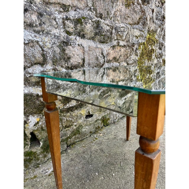 Vintage Mirrored Side Table, 1940 For Sale - Image 9 of 15