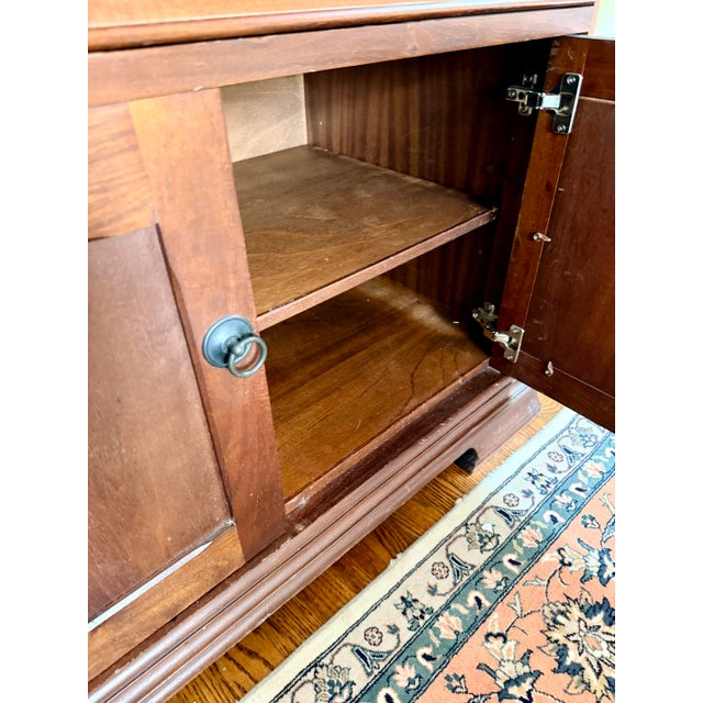 Vintage Ethan Allen Medallion Style Cherry Server Cabinet For Sale - Image 12 of 16