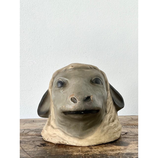 Vintage Painted Ram Bust For Sale - Image 13 of 18