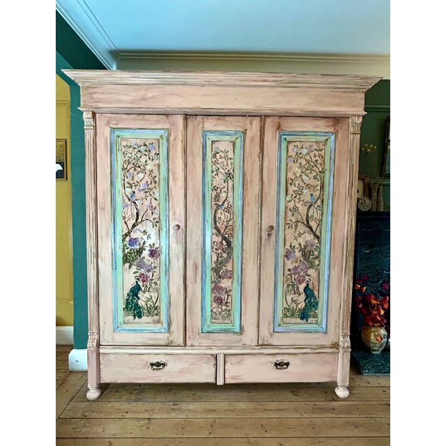 Vintage knockdown wardrobe, separates vertically,we have provided full assembly instructions, slots together. We have...
