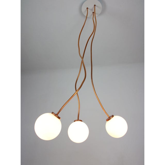 Vintage Adjustable Copper Chandelier, 1990s For Sale - Image 9 of 15