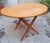 Brown Round Wooden Dining Table, 1950s For Sale - Image 8 of 8