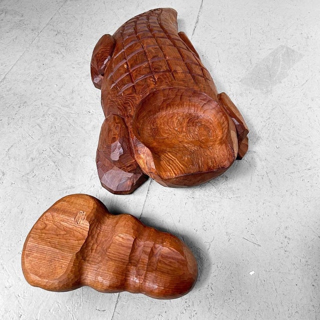 Decorative Crocodile Woodcarving, Japan, 2004 For Sale - Image 16 of 18