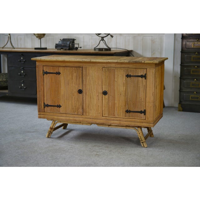 Vintage Rattan Sideboard, 1960s For Sale - Image 9 of 13